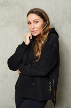 VIAMAJA Homewear<Hoodie Black Lux