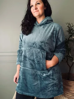 VIAMAJA Homewear<Hoodie Fleece Blue - S-XL