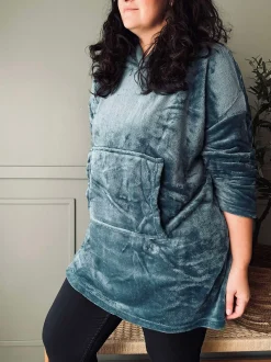 VIAMAJA Homewear<Hoodie Fleece Blue - S-XL