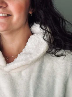 VIAMAJA Homewear<Hoodie Fleece White - Oversize