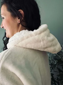 VIAMAJA Homewear<Hoodie Fleece White - Oversize