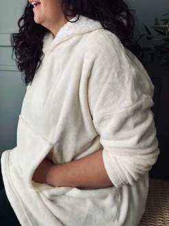 VIAMAJA Homewear<Hoodie Fleece White - Oversize