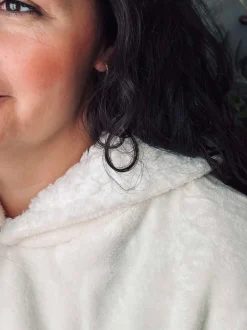 VIAMAJA Homewear<Hoodie Fleece White - Oversize