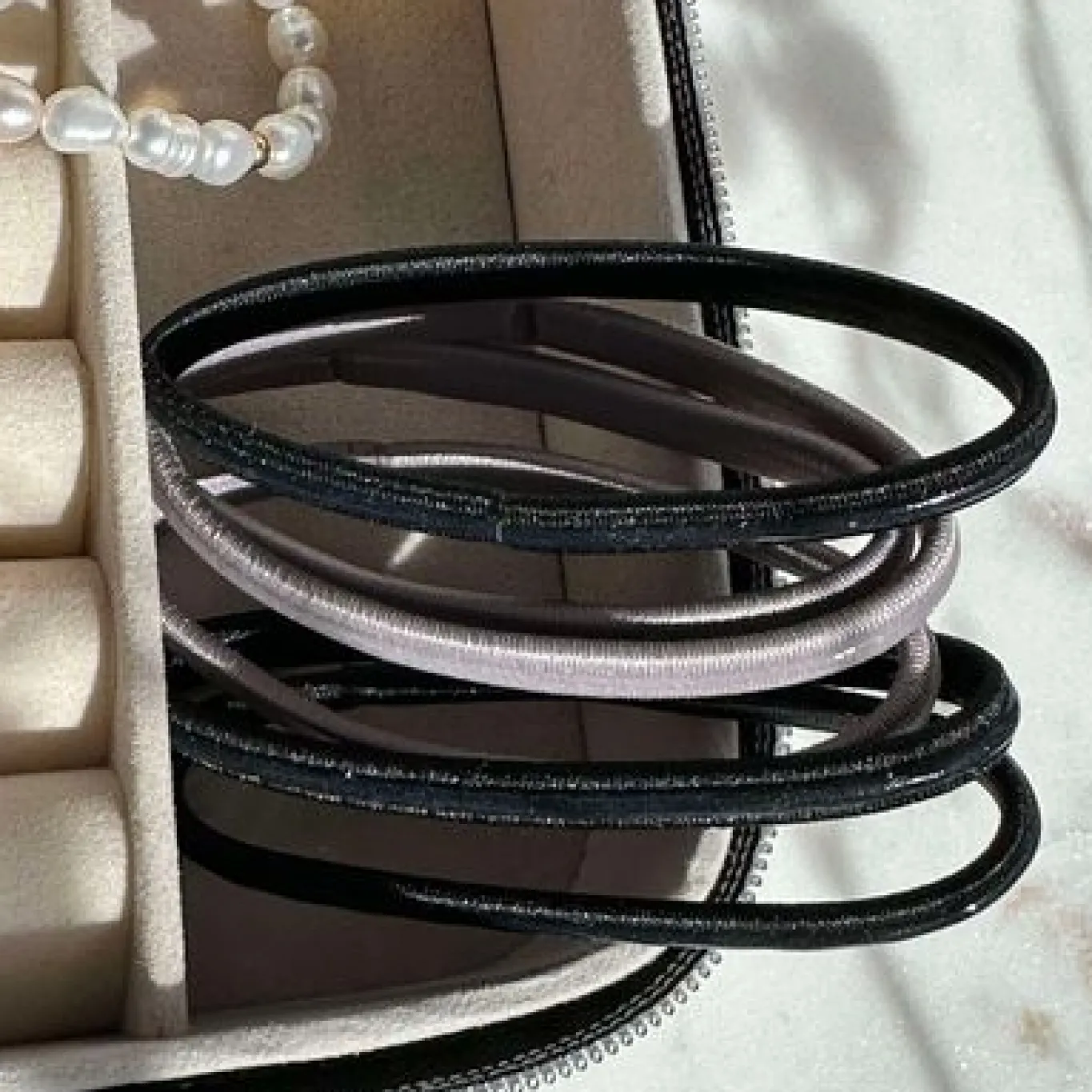 VIAMAJA Hår Accessories<Hårelastikker Black / Grey - Anti-skrid