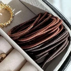 VIAMAJA Hår Accessories<Hårelastikker Brown Glitter Mini - 4 mix