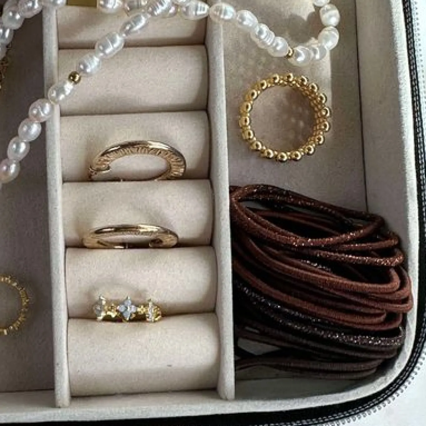 VIAMAJA Hår Accessories<Hårelastikker Brown Glitter Mini - 4 mix