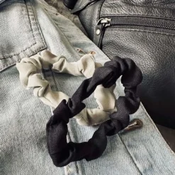 VIAMAJA Hår Accessories<Hårelastikker Scrunchie Black / Grey - 2 stk
