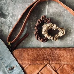 VIAMAJA Hår Accessories<Hårelastikker Scrunchie Brown - 2 stk