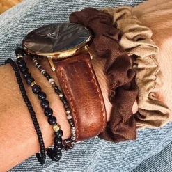 VIAMAJA Hår Accessories<Hårelastikker Scrunchie Brown - 2 stk