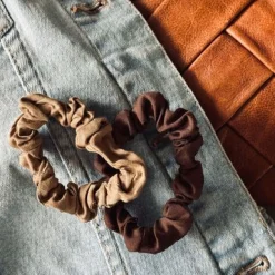 VIAMAJA Hår Accessories<Hårelastikker Scrunchie Brown - 2 stk