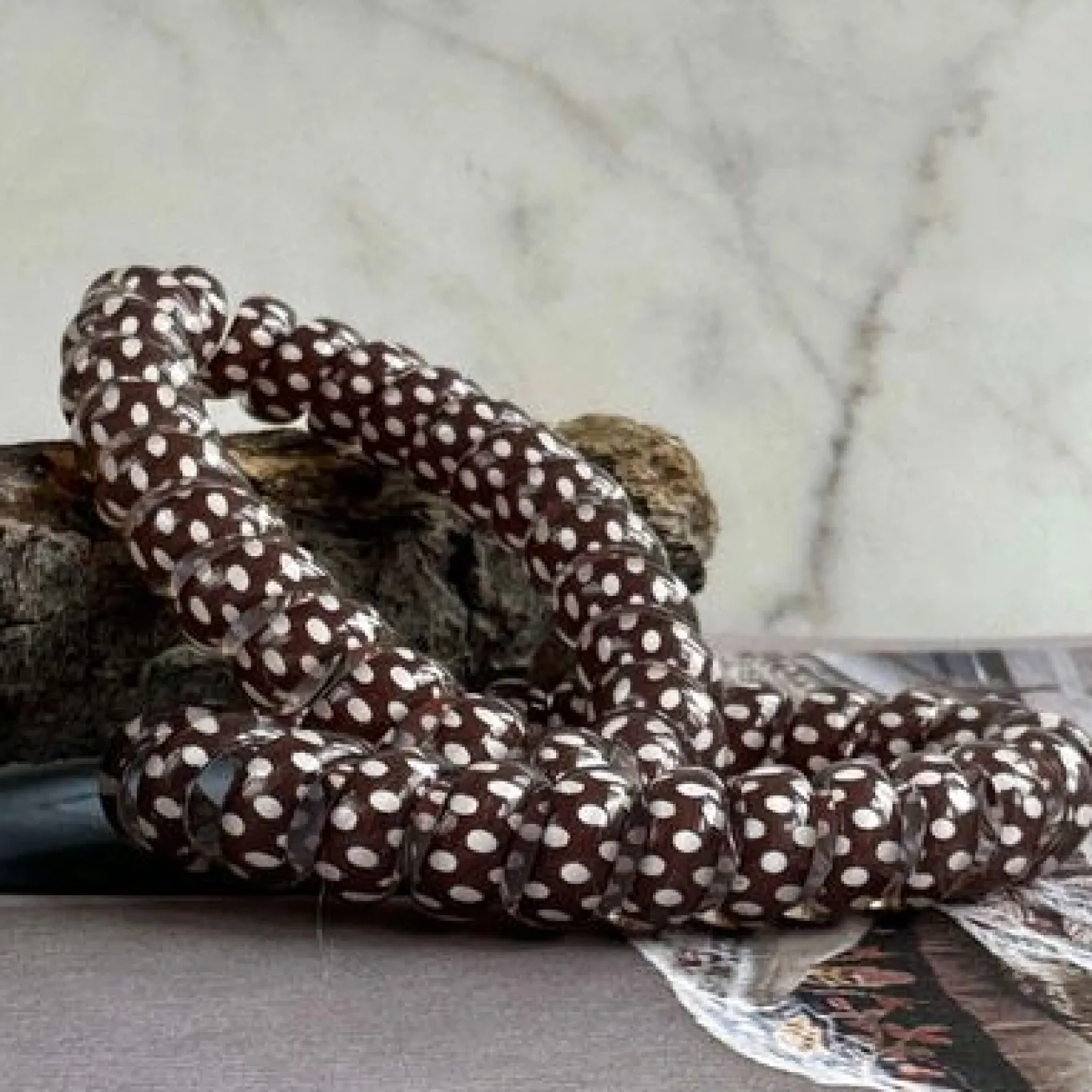 VIAMAJA Hår Accessories<Hårelastikker Spiral Brown - 2 stk