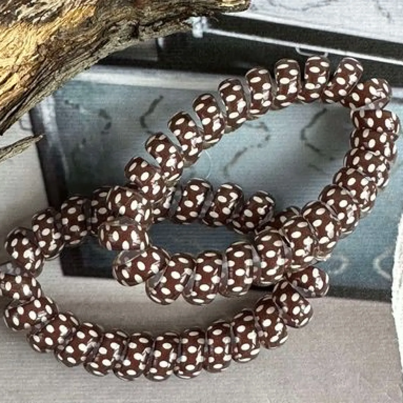 VIAMAJA Hår Accessories<Hårelastikker Spiral Brown - 2 stk
