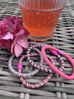 VIAMAJA Hår Accessories<Hårelastikker Supreme Slim Pink - 4 stk.