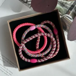 VIAMAJA Hår Accessories<Hårelastikker Supreme Slim Pink - 4 stk.