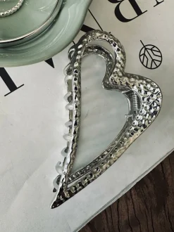 VIAMAJA Til Konfirmanden|Hår Accessories<Hårklemme – Silver heart