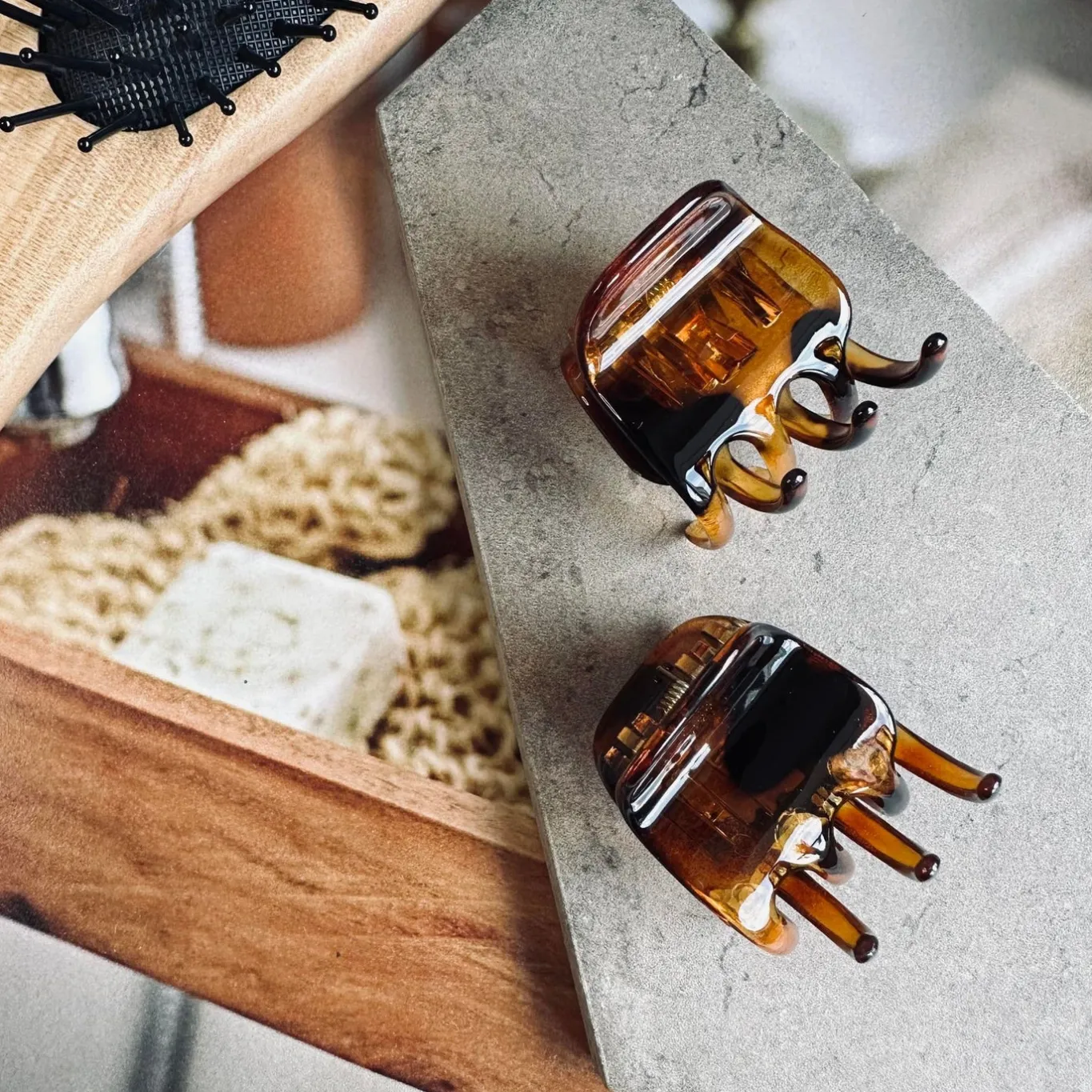 VIAMAJA Hår Accessories<Hårklemmer Gaisa brown - 2 stk