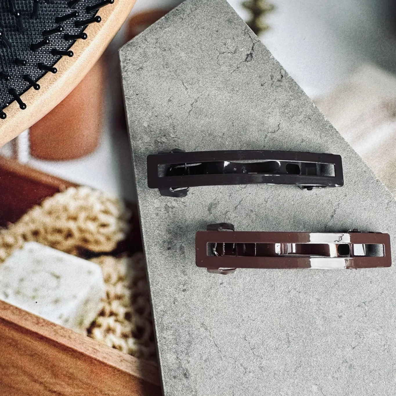 VIAMAJA Hår Accessories<Hårklemmer Mina Brown 2 stk