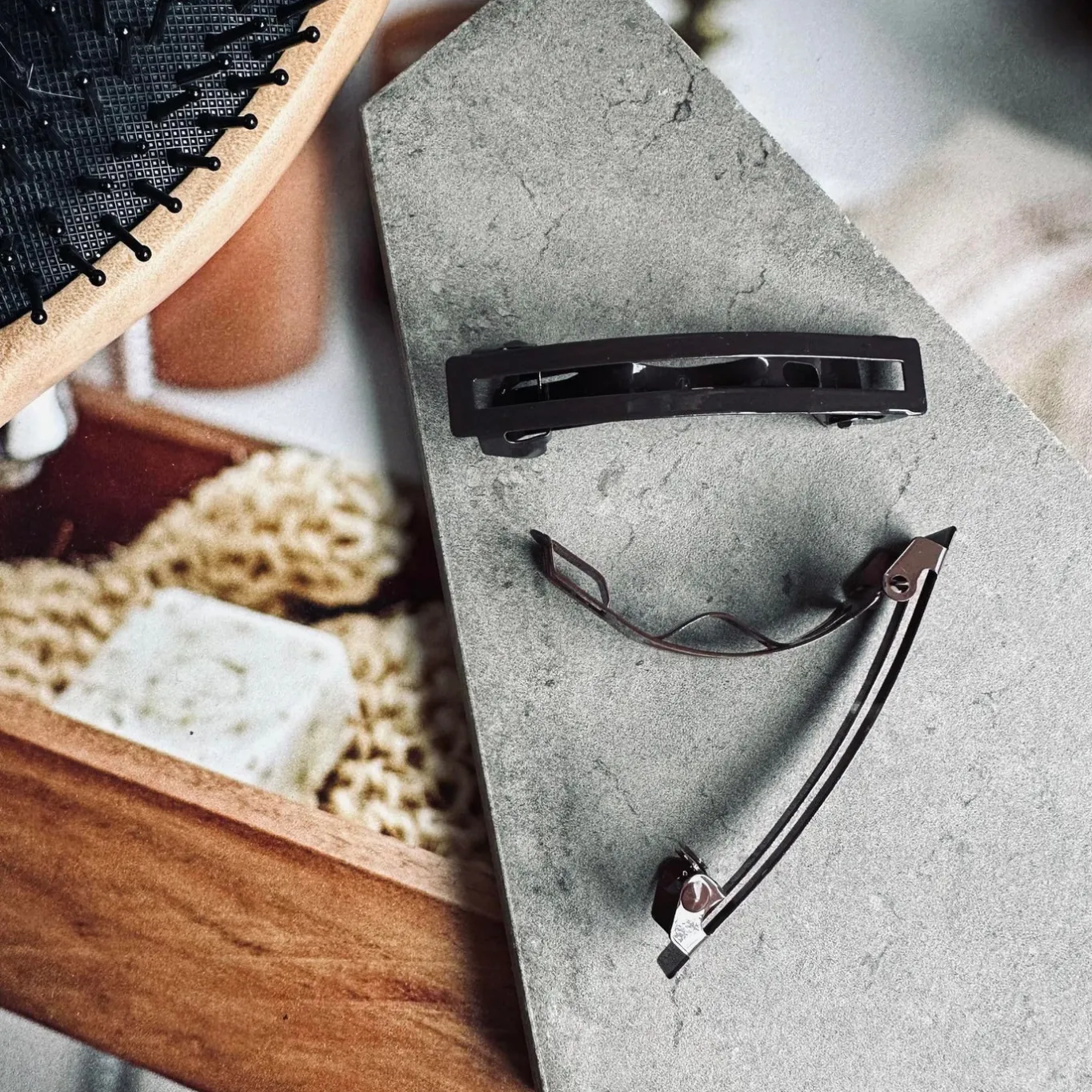 VIAMAJA Hår Accessories<Hårklemmer Mina Brown 2 stk