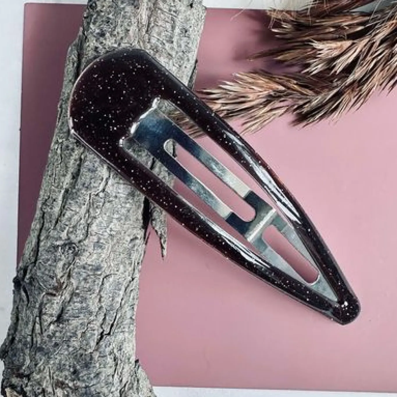 VIAMAJA Hår Accessories<Hårspænde Brown Glitter - 1 stk