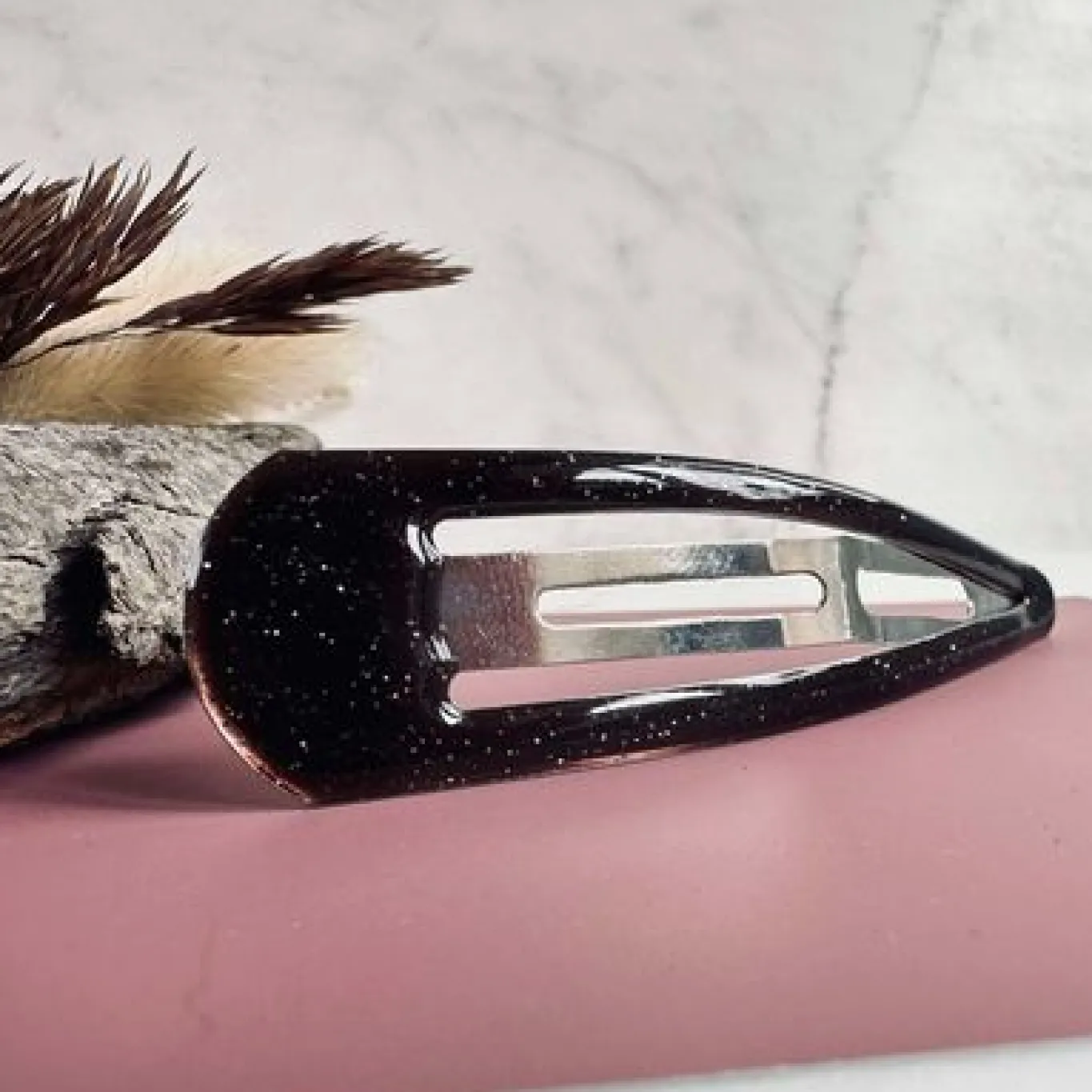 VIAMAJA Hår Accessories<Hårspænde Brown Glitter - 1 stk