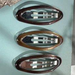 VIAMAJA Hår Accessories<Hårspænder Oval Brown - 4stk.