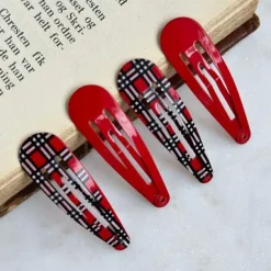 VIAMAJA Hår Accessories<Hårspænder Scottish Red - 4 stk