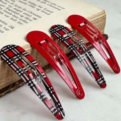 VIAMAJA Hår Accessories<Hårspænder Scottish Red - 4 stk
