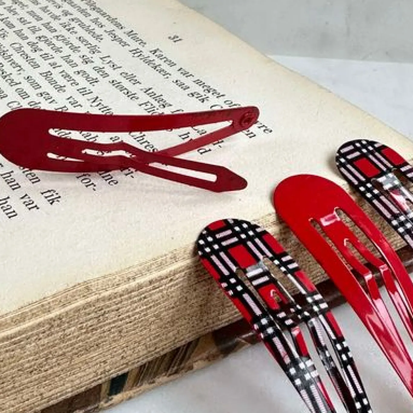 VIAMAJA Hår Accessories<Hårspænder Scottish Red - 4 stk