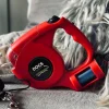 VIAMAJA Hund<Hundesnor Flexline med lommelygte - 5 meter