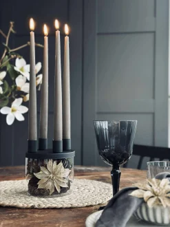 VIAMAJA Lysestager|Jul<Hurricane med glas