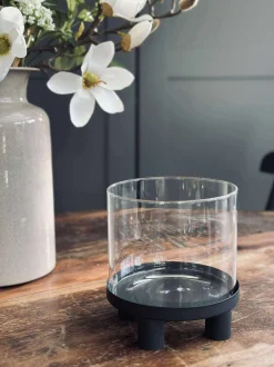 VIAMAJA Lysestager|Jul<Hurricane med glas