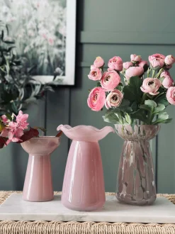 VIAMAJA Vaser|Interiør<Hyacintvase m. Blomsterkant - Rosa