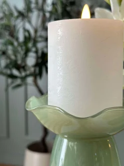 VIAMAJA Vaser|Interiør<Hyacintvase m. Blomsterkant - Grøn