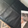 VIAMAJA Puder I Skind|Tæpper Og Puder<Hynde i læder 120 cm – Sort bøffellæder