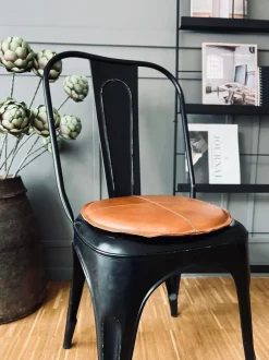 VIAMAJA Puder I Skind|Tæpper Og Puder<Hynde i læder - Cognac Dia 38cm