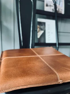 VIAMAJA Puder I Skind|Tæpper Og Puder<Hynde i læder - Cognac 38x38cm