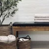 VIAMAJA Puder I Skind|Tæpper Og Puder<Hynde i læder Tokyo - 118cm Sort