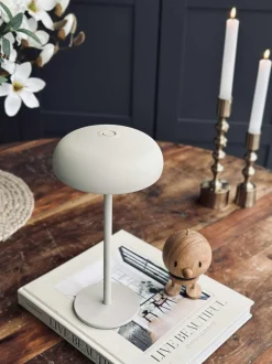 VIAMAJA Lys Og Led|Led Lamper<Isolde LED touch bordlampe. Sort/Beige