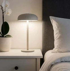 VIAMAJA Lys Og Led|Led Lamper<Isolde LED touch bordlampe. Sort/Beige