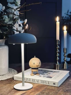VIAMAJA Lys Og Led|Led Lamper<Isolde LED touch bordlampe. Sort/Beige