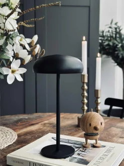 VIAMAJA Lys Og Led|Led Lamper<Isolde LED touch bordlampe. Sort/Beige