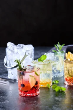 VIAMAJA Krus, Kopper Og Glas<Isspand med 4 glas