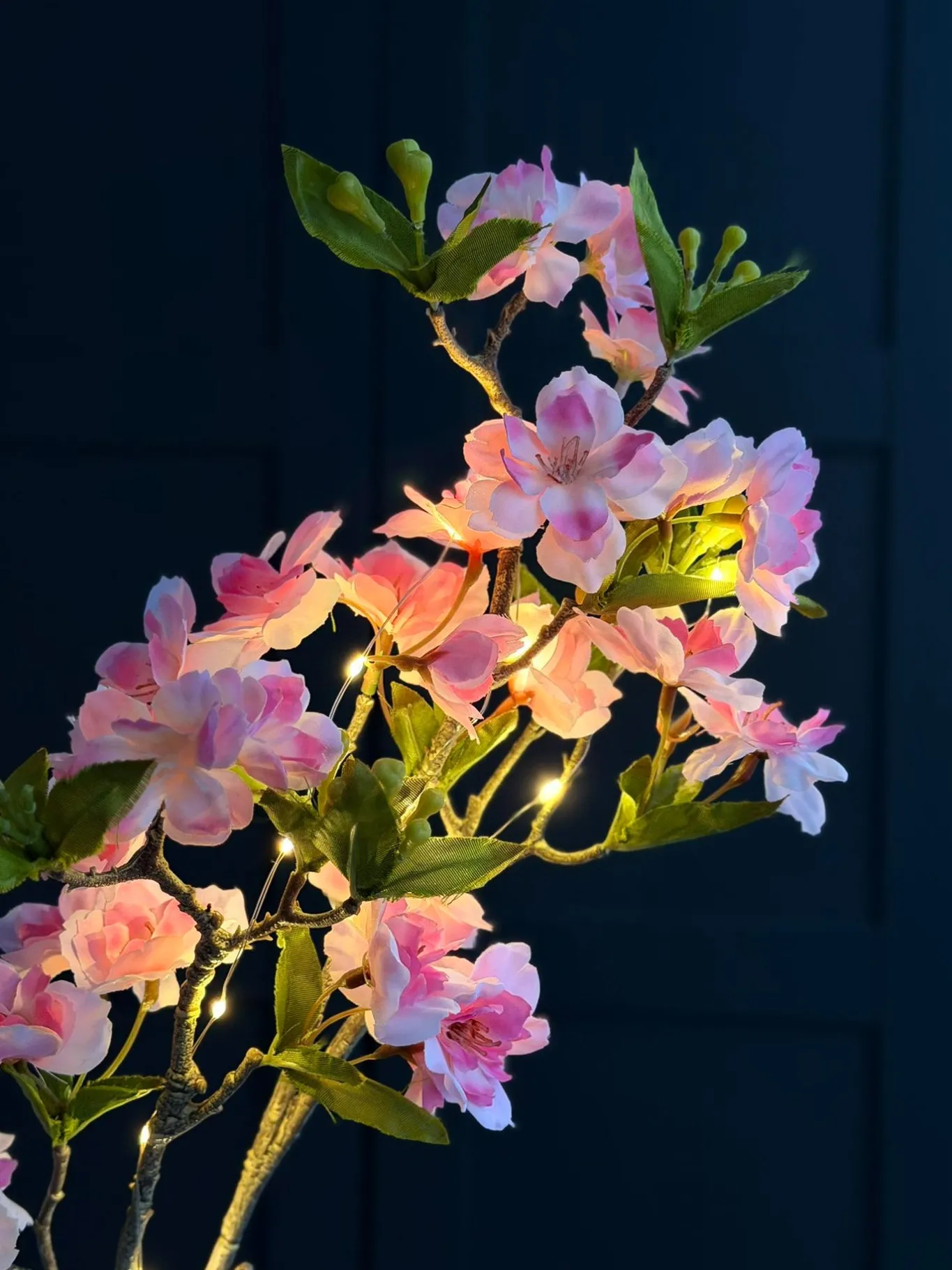 VIAMAJA Blomster<Japansk Kirsebærgren med lys - Rosa
