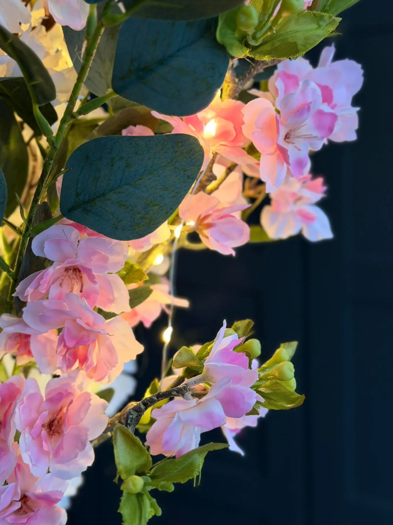 VIAMAJA Blomster<Japansk Kirsebærgren med lys - Rosa