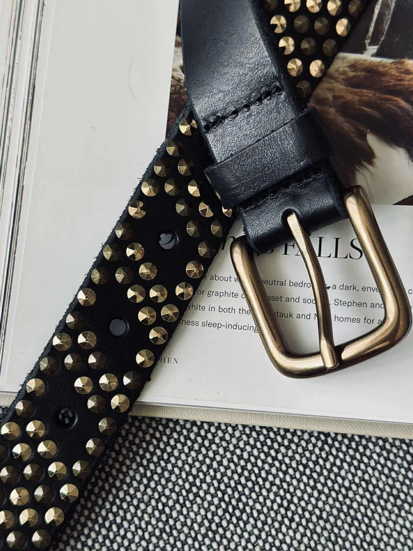 VIAMAJA Bælter<Jeans bælte med nitter - Black / gold