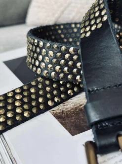 VIAMAJA Bælter<Jeans bælte med nitter - Black / gold
