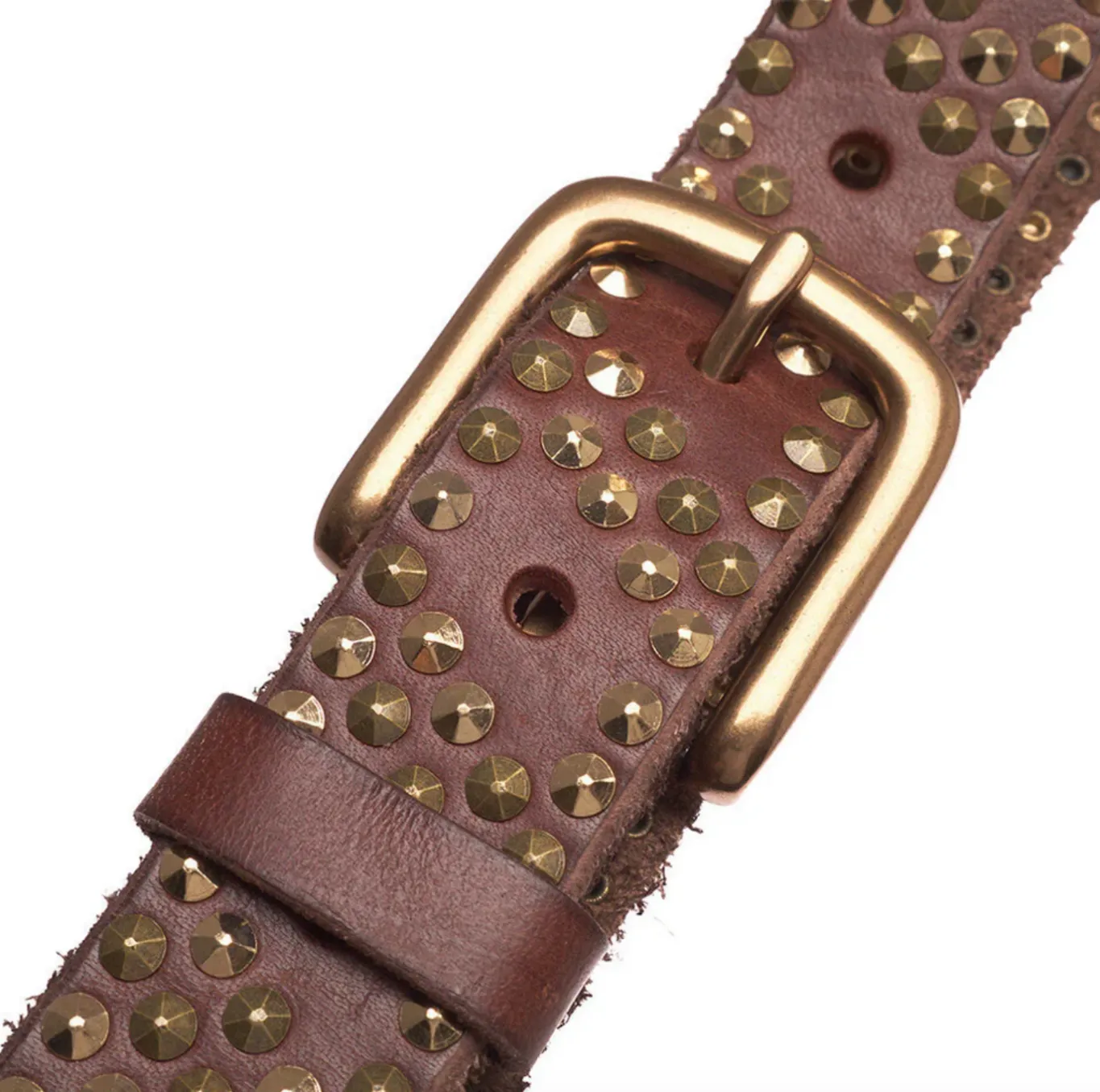 VIAMAJA Bælter<Jeans bælte med nitter - Brown/ gold