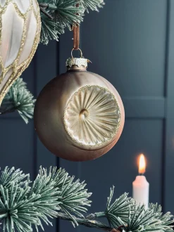 VIAMAJA Jul<Julekugler i glas GOLD - Pakke med 3 stk