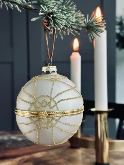 VIAMAJA Jul<Julekugler i glas GOLD - Pakke med 3 stk