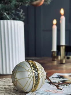 VIAMAJA Jul<Julekugler i glas GOLD - Pakke med 3 stk